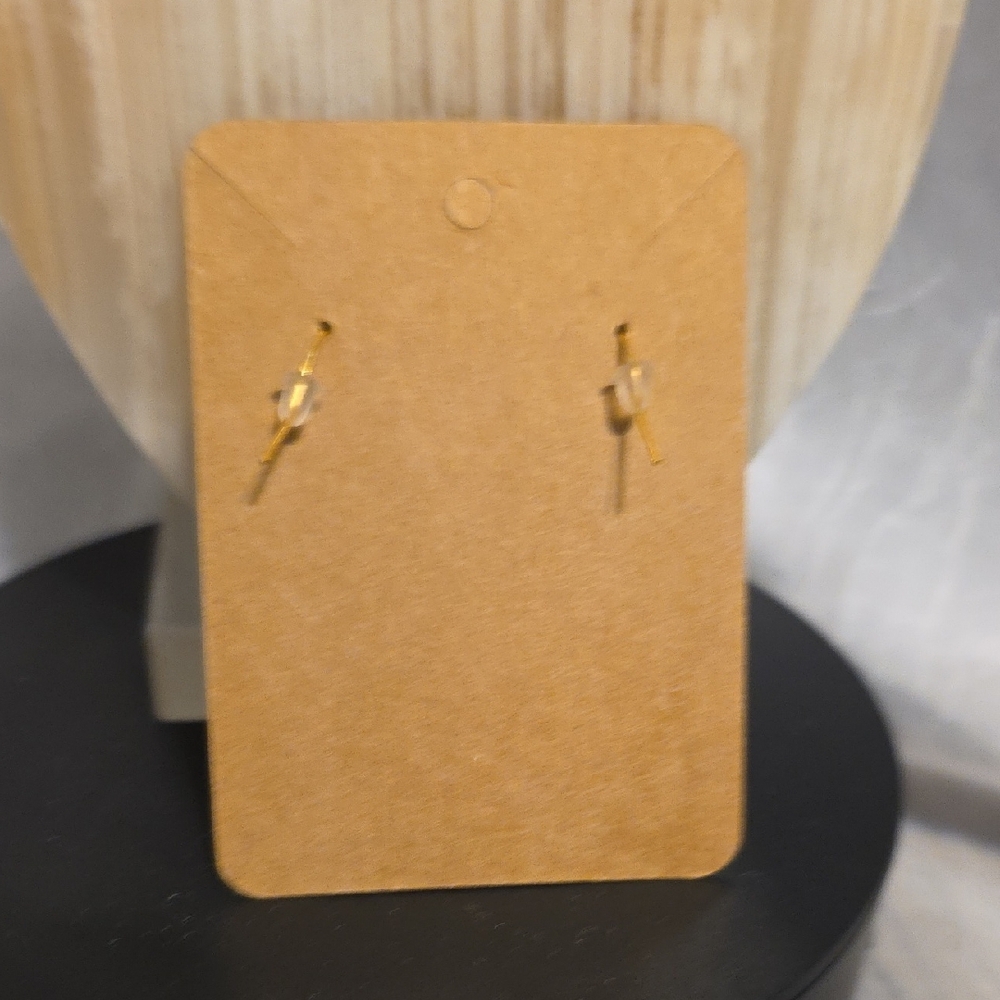 Handmade Owl Earrings - Brown and Gold - Picture 3 of 5